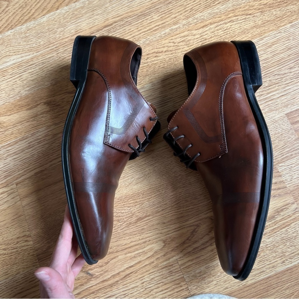 Kenneth Cole Men's Pure Hearted Oxford Business Dress Lace Up Shoes Size 10 - Picture 3 of 11